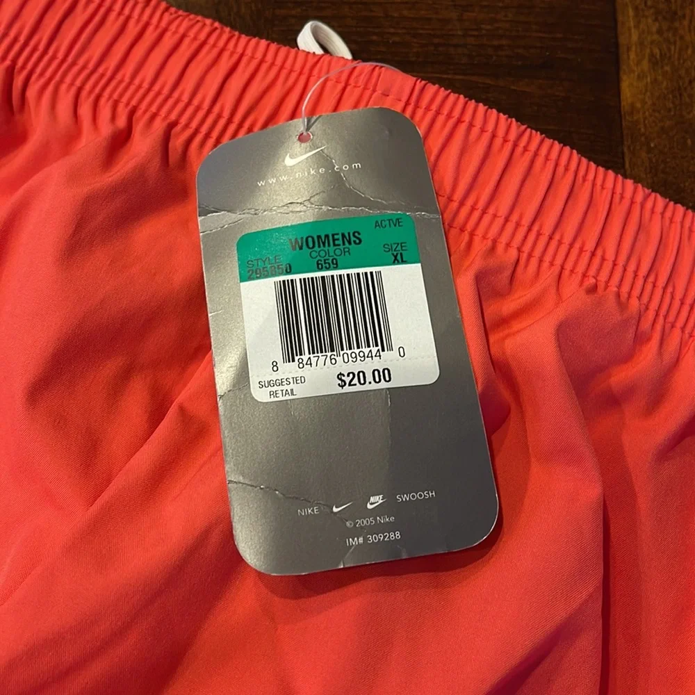 Nike Orange Activewear Shorts – Plus Size, Running/Basketball, 2005 Y2K, NWT